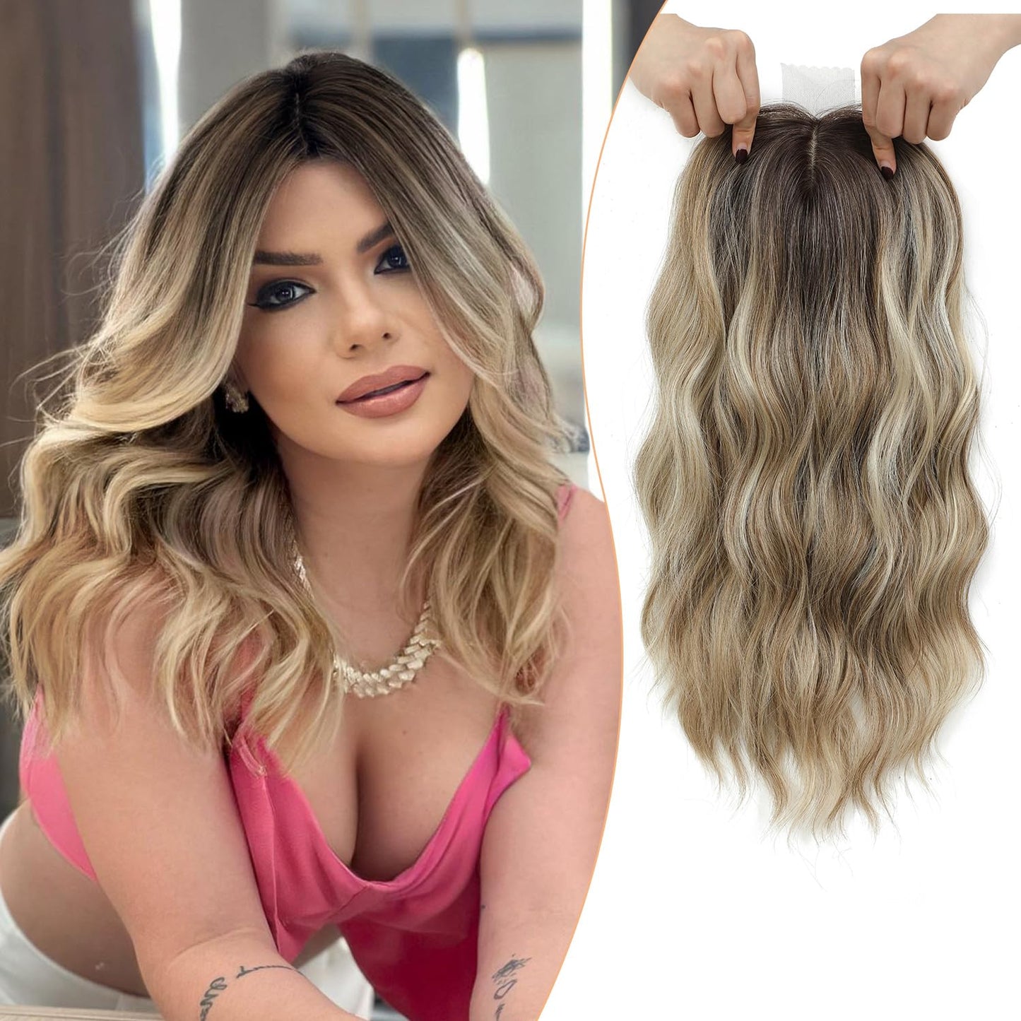 🔥 Final Hours –🌷2026 New Lightweight & Breathable Wavy Hair Topper