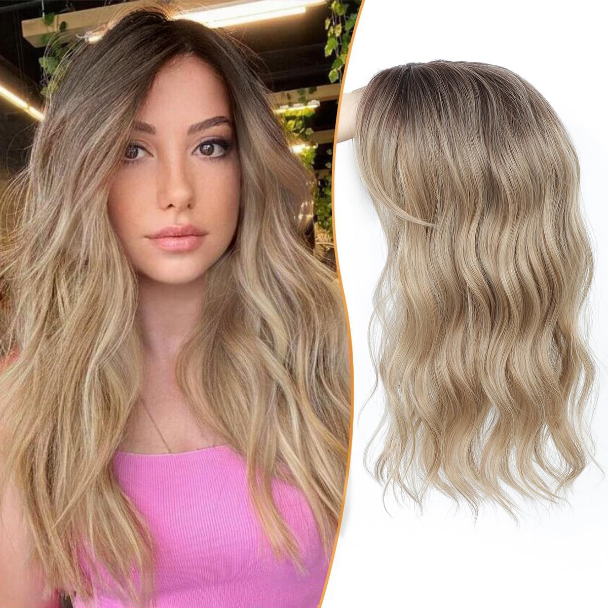 🔥 Final Hours –🌷2026 New Lightweight & Breathable Wavy Hair Topper