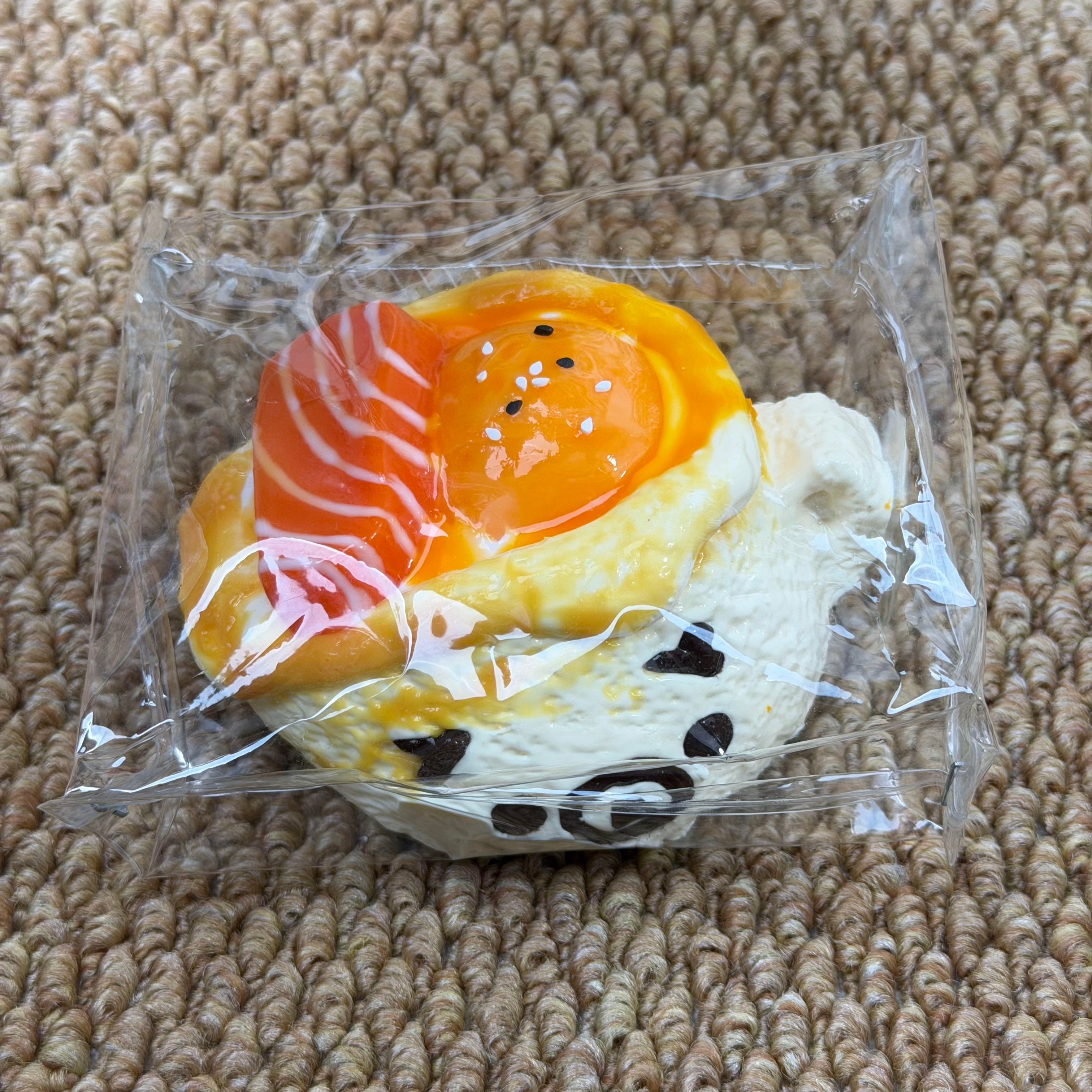 Salmon toast water squishy stress relief toy