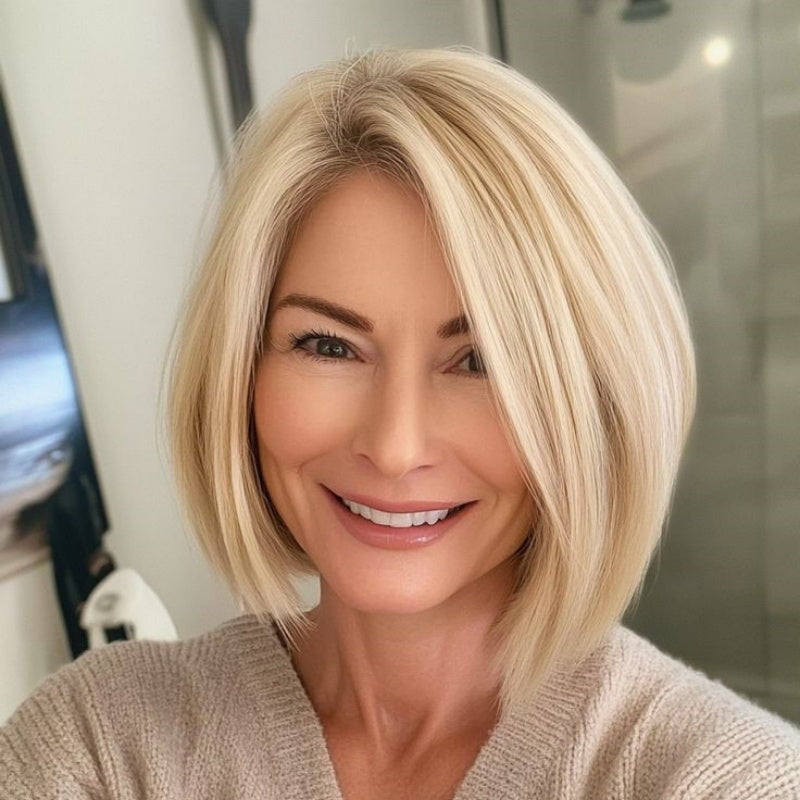Straight Hair Topper for Crown Thinning – Natural Coverage at the Crown