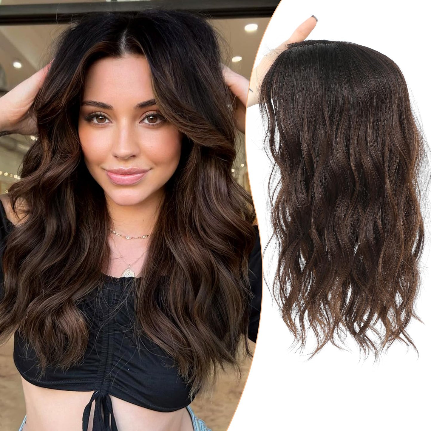 🔥 Final Hours –🌷2026 New Lightweight & Breathable Wavy Hair Topper