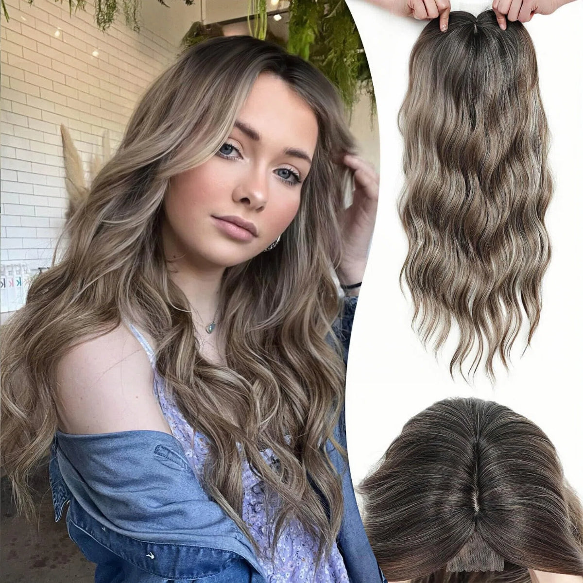 🔥 Final Hours –🌷2026 New Lightweight & Breathable Wavy Hair Topper