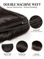 100% Virgin Human Hair Water Wave Bundles 3PCS | Natural Shine, Defined Waves