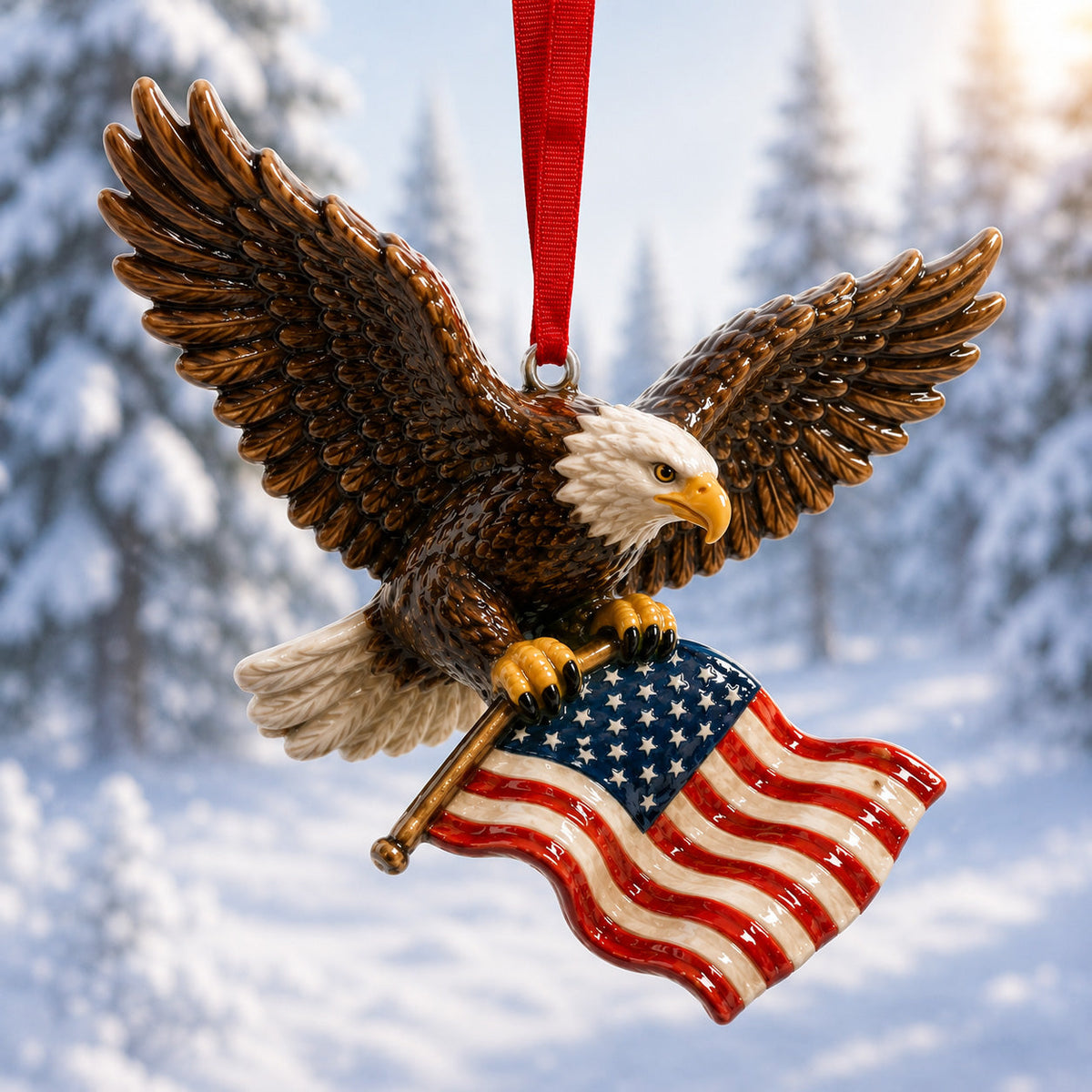 American Bald Eagle Mica Ornament NCU0HT083