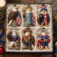 American Patriotic Eagle Ornament Gift Set NCU0HT143
