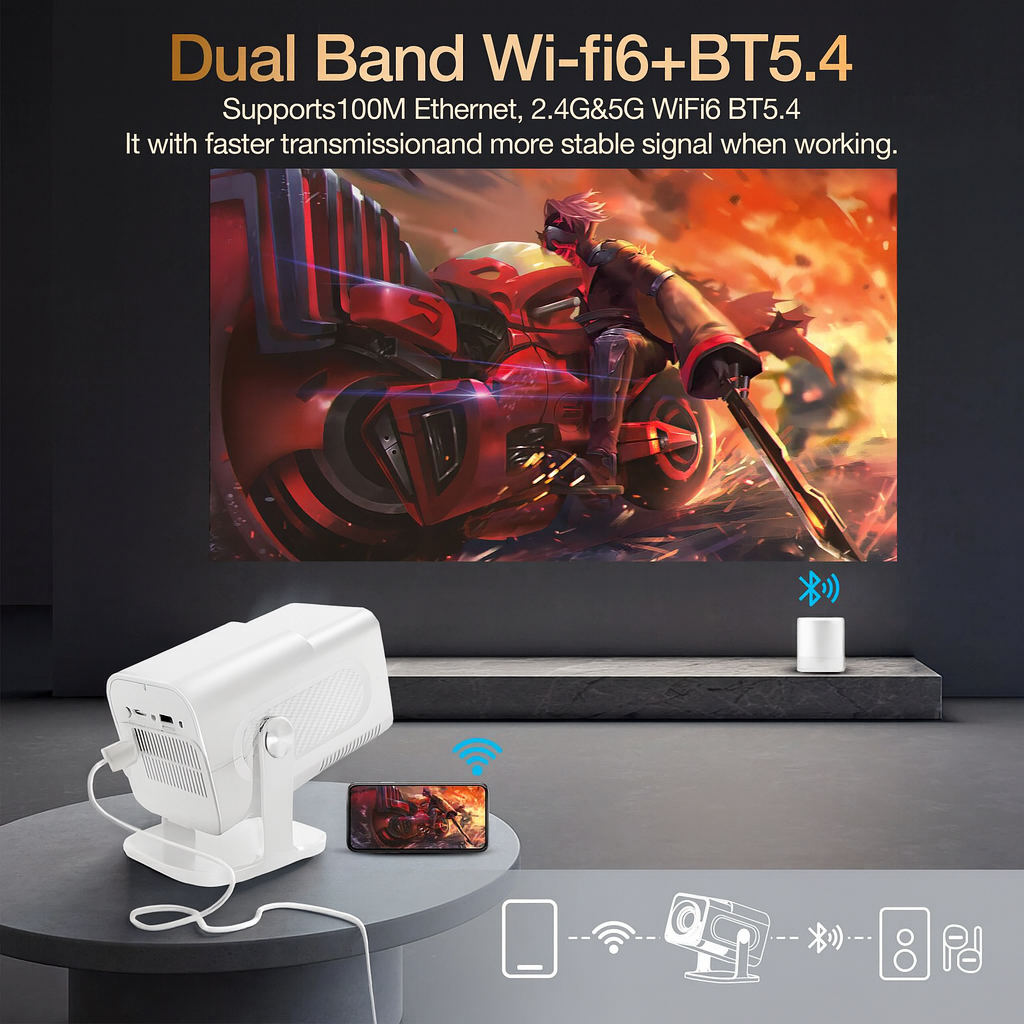 PlayRetro projector with wireless connectivity features