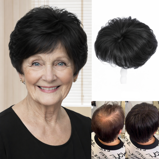 Hot Sale Short Hair Topper for Thinning Hair – Natural Look, Easy Clip-In
