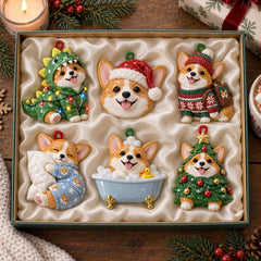 Christmas Corgi Acrylic Ornament Gift Set NCU0HT150