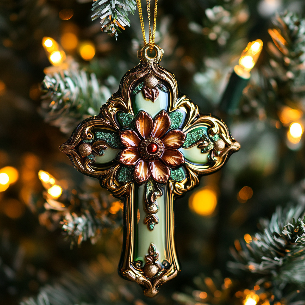 Covenant Cross Mica Ornament NCU0PT098