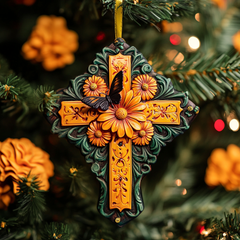 Cross of Flores Mica Ornament NCU0PT114