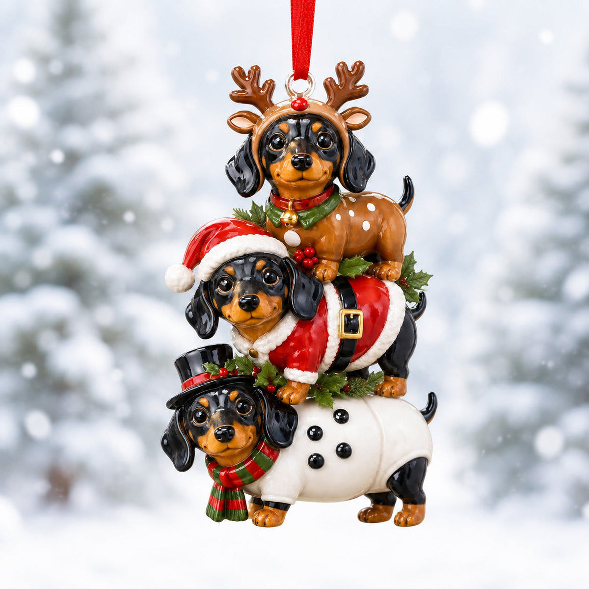 Dachshunds Crew Mica Ornament NCU0HT035