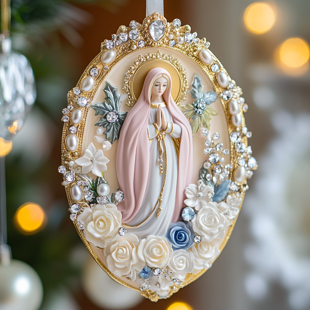 Divine Mercy Mica Ornament NCU0TL059