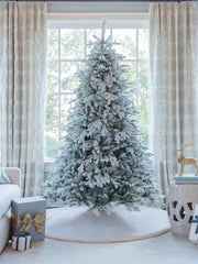 12' Queen Flock® Artificial Christmas Tree with 1700 Warm White LED Lights