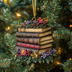 Floral Tome Mica Ornament NCU0PT063