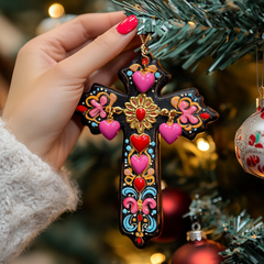 Heart of Faith Mica Ornament NCU0PT117