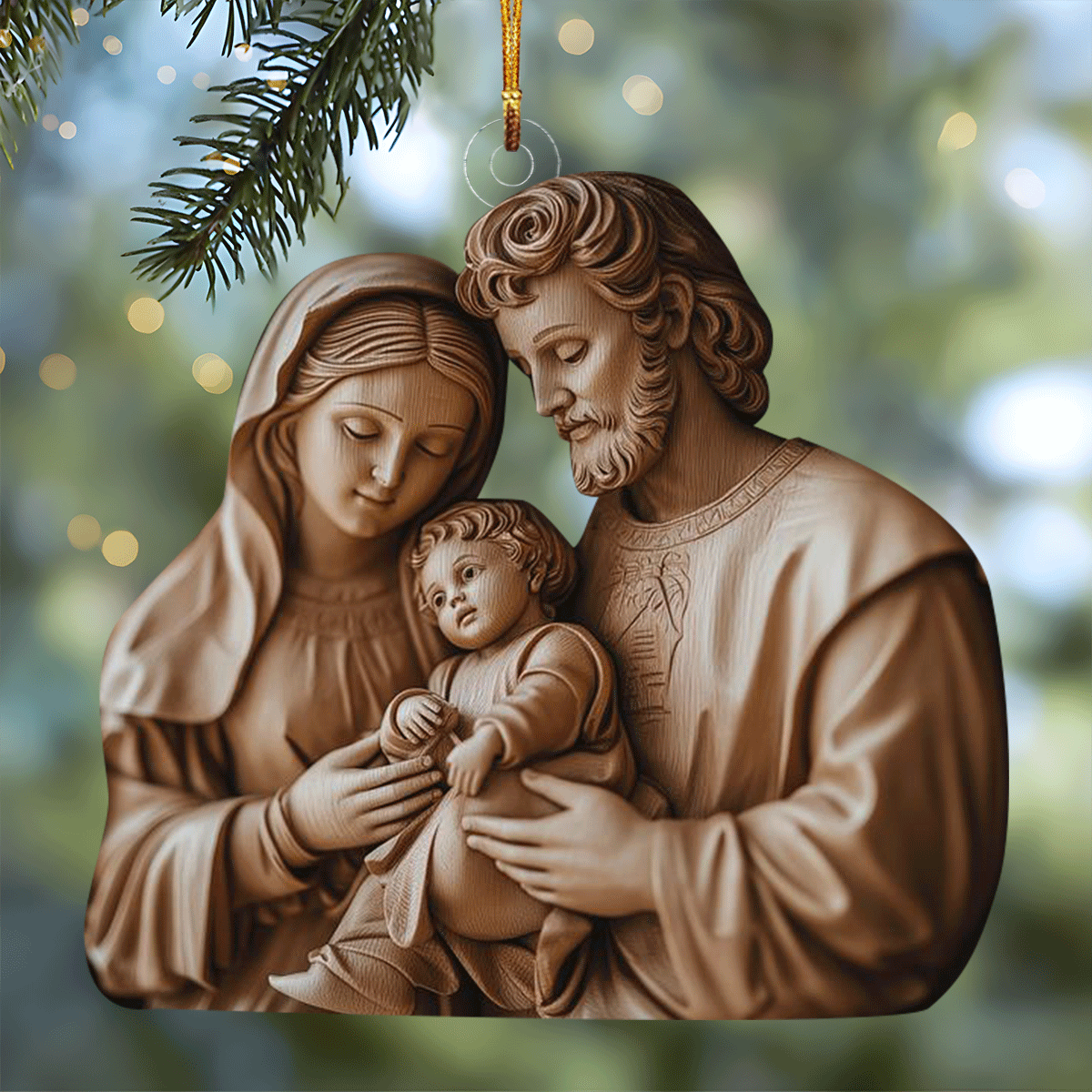 Holy Family Mica Ornament NCU0TL048