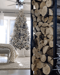 7.5' King Flock® Artificial Christmas Tree Unlit