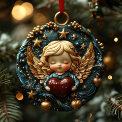 Merry Heart Angel Mica Ornament NCU0TL062
