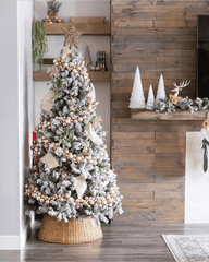 6' Prince Flock® Artificial Christmas Tree with 350 Warm White LED Lights