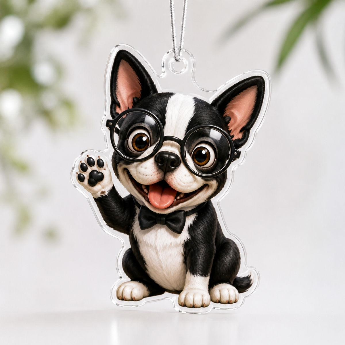 Professor Boston Terrier Mica Ornament NCU0NT057