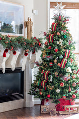 9' Royal Fir Artificial Christmas Tree with 1200 Warm White & Multi-Color LED Lights