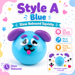 Smushers Funny Face Swap Squishy Stress Ball Removable Mix Match Features Kawaii Fidget Toy Party Favor