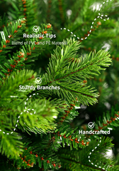 6.5' Scarlet Fir Artificial Christmas Tree Unlit