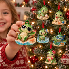 Sea Turtle Fun Beach Acrylic Ornament Gift Set NCU0HT163