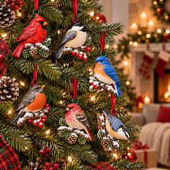 Winter Songbirds Acrylic Ornament Gift Set NCU0HT166
