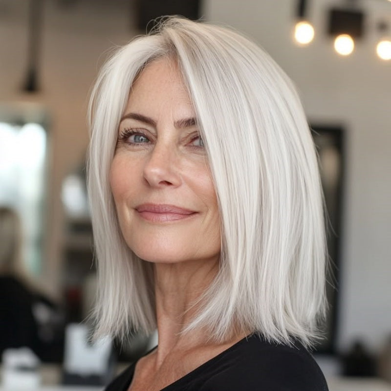 Straight Hair Topper for Crown Thinning – Natural Coverage at the Crown