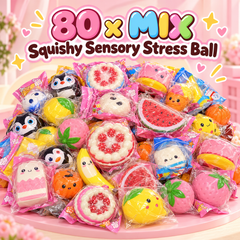 80 x MIX Squishy Sensory Stress Ball
