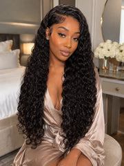 100% Human Hair Water Wave Wig 9x6 | Soft, Natural Look