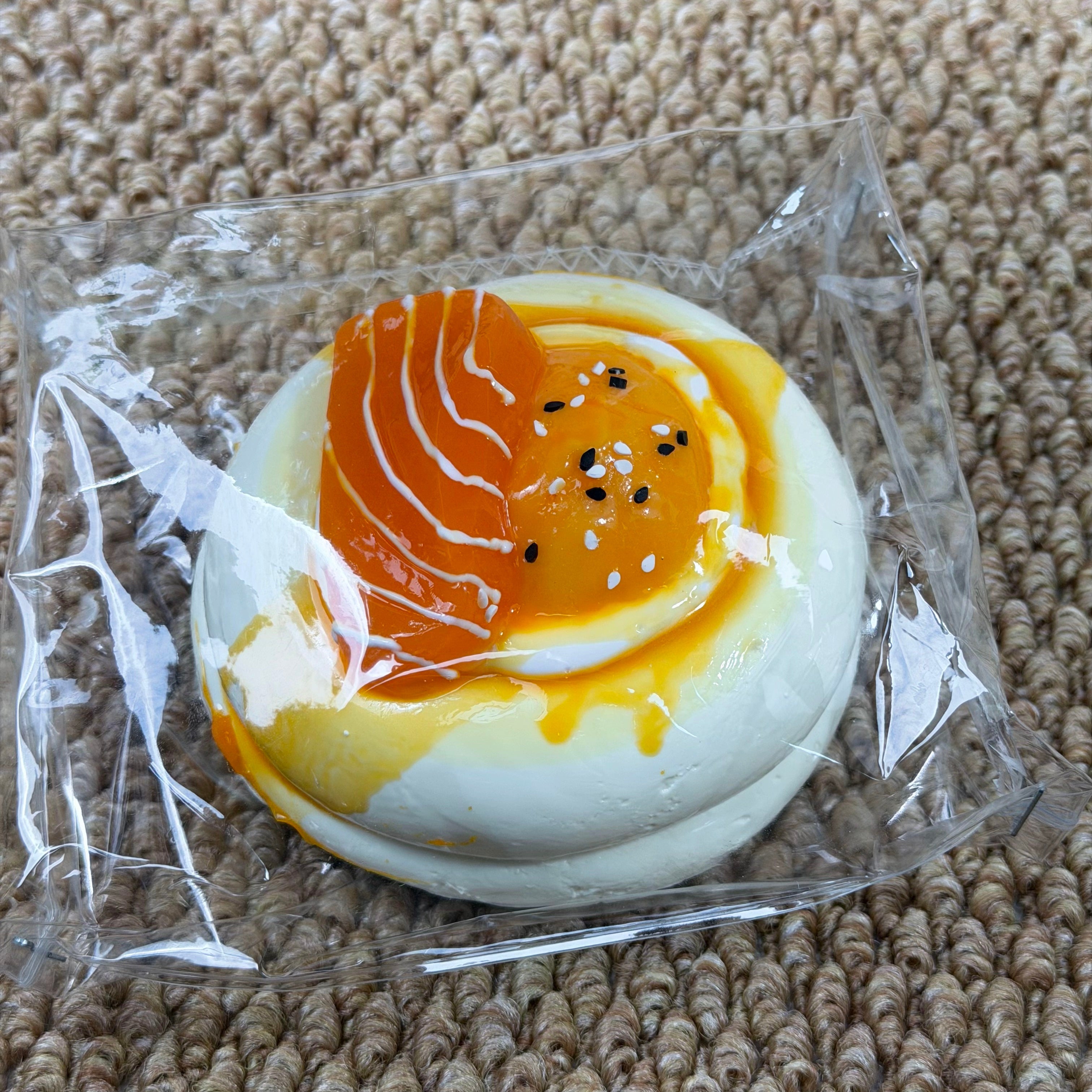 Salmon toast water squishy stress relief toy