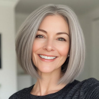 Straight Hair Topper for Crown Thinning – Natural Coverage at the Crown