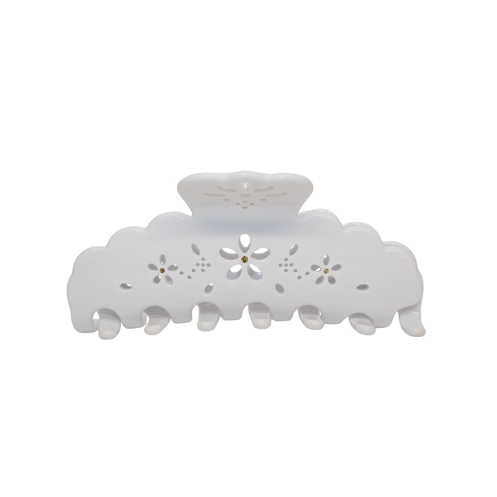 Big Effing Clip in Blanc Fleur Eyelet