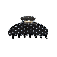 Big Effing Clip in Noir Polka Dot