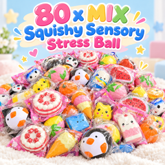80 x MIX Squishy Sensory Stress Ball