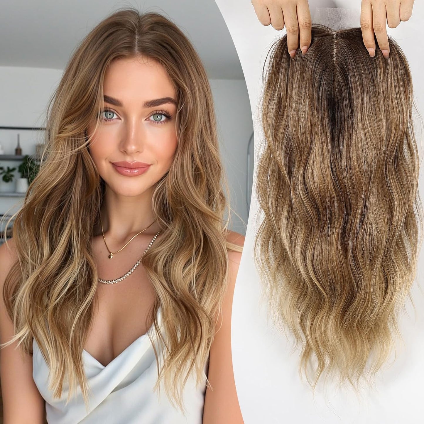🔥 Final Hours –🌷2026 New Lightweight & Breathable Wavy Hair Topper