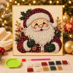 🧘Relaxing & Beginner-Friendly-💎DIY Christmas 3D Pearl Diamond Painting Art Kit With Frame