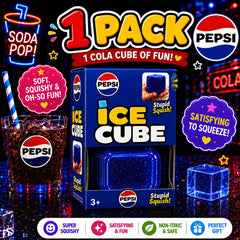 NeeDoh Nice Cube Pepsi Soda Edition Squishy Ice Cube Fidget Stress Relief Toy Kids Gift Ages 3+