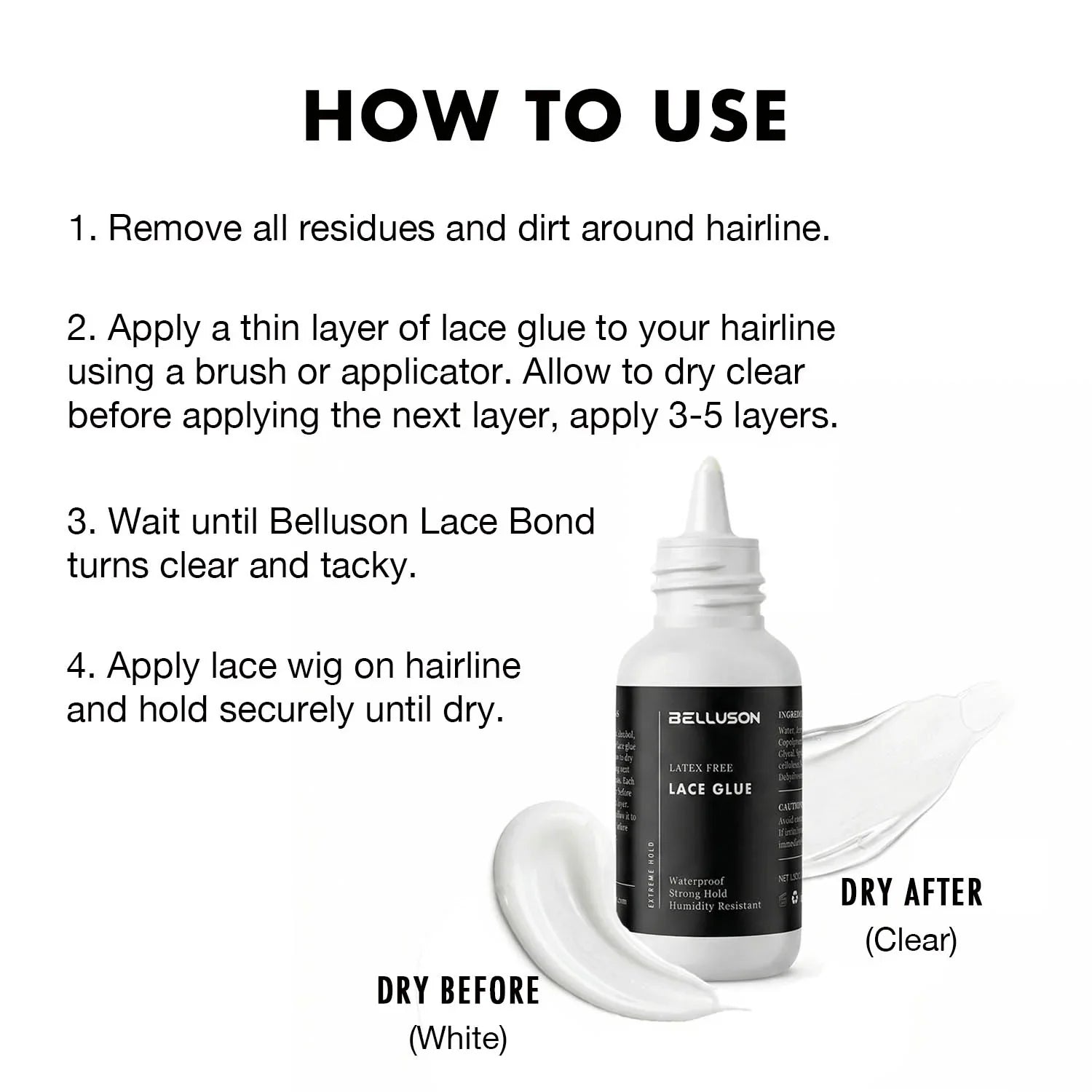 Belluson Lace Bond Waterproof Adhesive Wig Glue