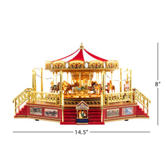 14 in. Animated Worlds Fair Boardwalk Carousel