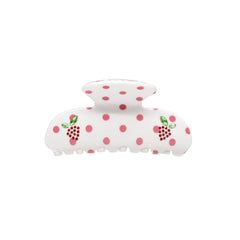 Sweetheart Clip in Coconut Berry Dot