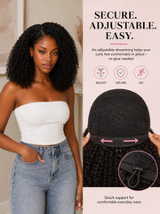 Kinky Curly Glueless Human Hair Wig （100%human hair wig）
