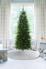 7.5' Yorkshire Fir Slim Artificial Christmas Tree with 500 Warm White LED Lights